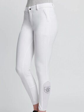 Asmar Equestrian White Silicone Full Seat Breeches Women's SIZE 32